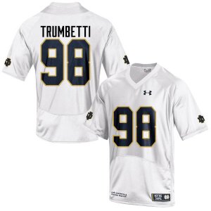 Notre Dame Fighting Irish Men's Andrew Trumbetti #98 White Under Armour Authentic Stitched College NCAA Football Jersey DKM5299HS
